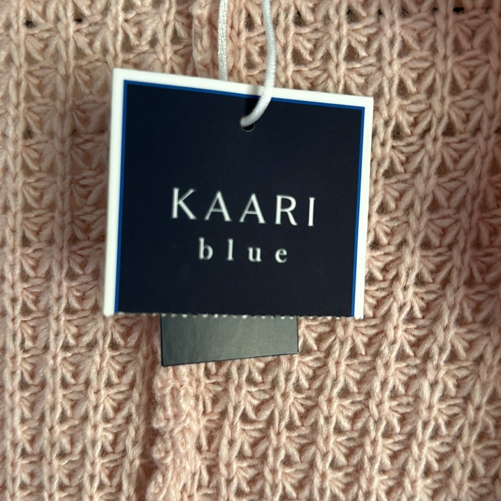 Kaari Blue Knit Pinksweet Poncho Cardigan NWT, Size M - Picture 7 of 9